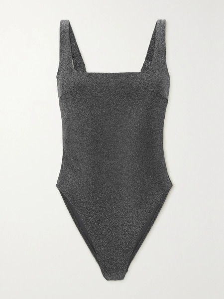  Form And Fold   D G The Square Metallic Swimsuit   Silver 