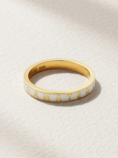  Foundrae   Amate 18 Karat Gold Enamel Ring   7 