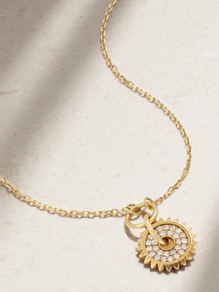  Foundrae   18 Karat Gold Diamond Necklace   One Size 