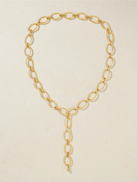  Foundrae   Oval Link Chain 18 Karat Gold Necklace And Bracelet Set   One Size 