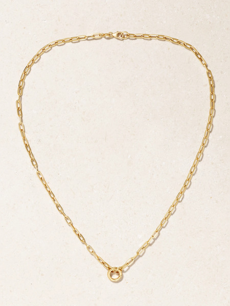  Foundrae   Refined Open Clip 18 Karat Gold Necklace   One Size 
