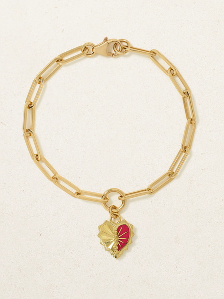  Foundrae   Reflection 18 Karat Gold Enamel Bracelet   One Size 