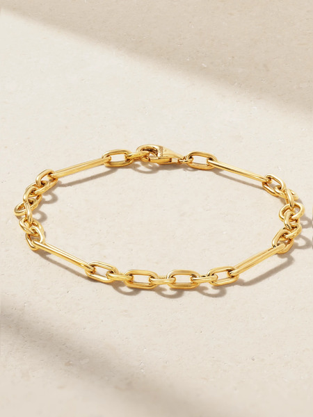  Foundrae   Small Mixed Clip 18 Karat Gold Bracelet   One Size 