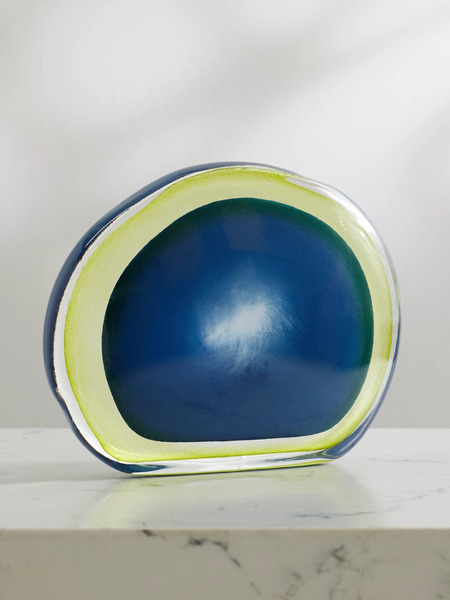  Fourth Street   Puddle Glass Sculpture   Blue 