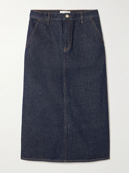  Frame   Denim Midi Skirt   Dark Denim 