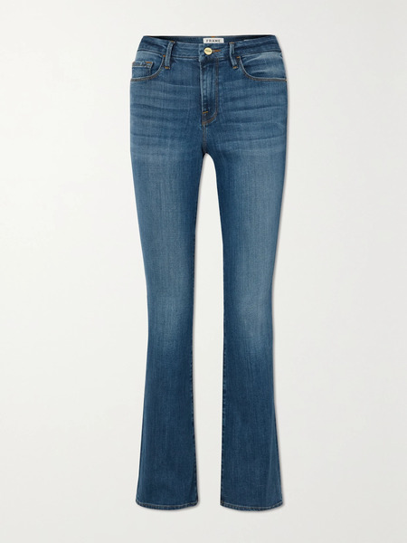  Frame   Le Mini Boot Mid Rise Jeans   Mid Denim 
