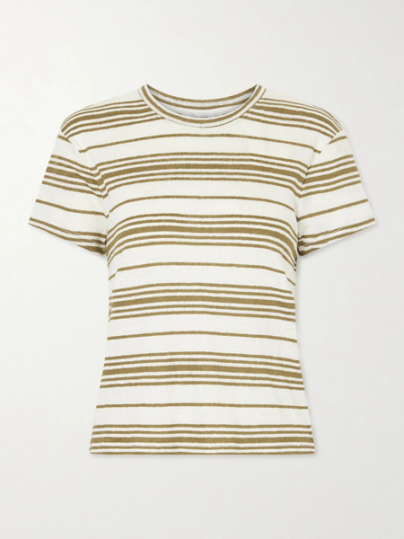  Frame   Striped Linen T Shirt   Multi 