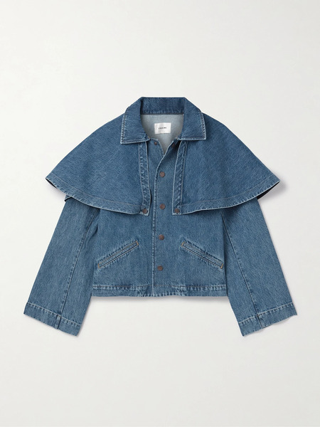  Frame   The Cape Denim Jacket   Mid Denim 