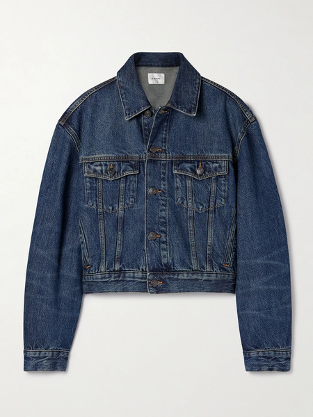  Frame   The Curve Denim Jacket   Mid Denim 