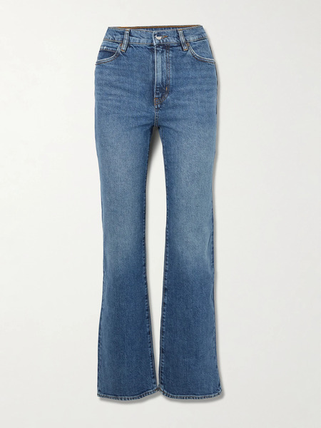  Frame   The Pixie Arrow High Rise Bootcut Jeans   Mid Denim 