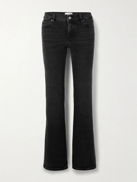  Frame   The Rodeo Mid Rise Flared Jeans   Black 