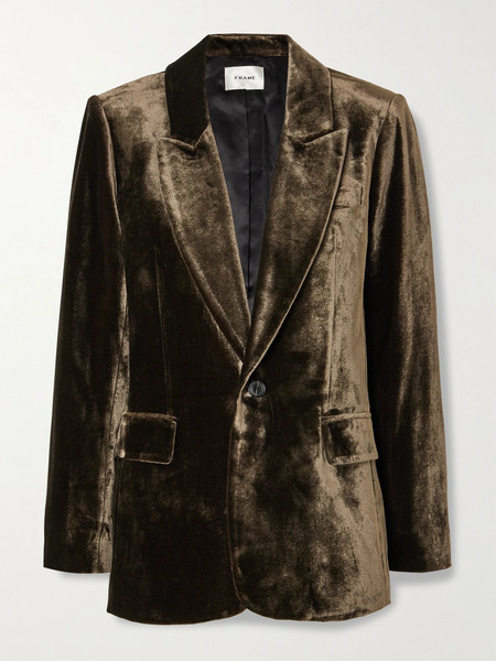  Frame   Velvet Blazer   Dark Brown 