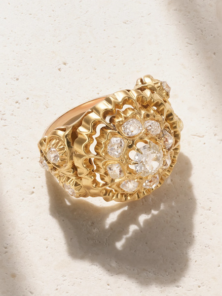  Fred Leighton   Gold Diamond Ring   7 