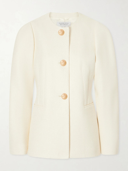  Gabriela Hearst   Daelan Silk And Wool Blend Jacket   Ivory 
