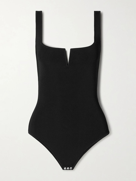  Galvan   Freya Stretch Knit Bodysuit   Black 
