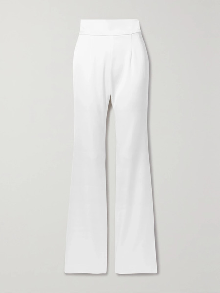  Galvan   Satin Flared Pants   White 