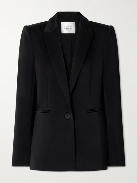  Galvan   Sculpted Satin Blazer   Black 