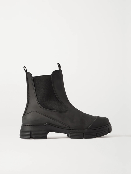  Ganni   + Net Sustain Rubber Chelsea Boots   Black 