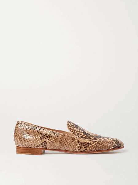  Gianvito Rossi   Marcel Python Loafers   Snake Print 