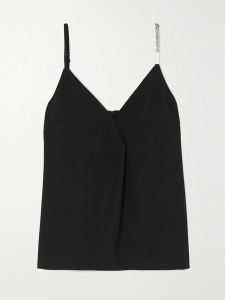  Givenchy   Chain Embellished Twill Camisole   Black 