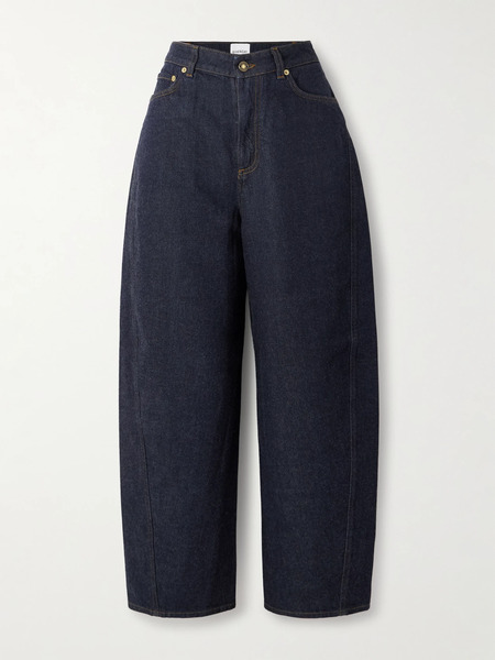  Givenchy   Cropped High Rise Barrel Leg Jeans   Dark Denim 