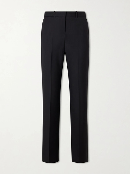  Givenchy   Pinstriped Wool Low Rise Tapered Pants   Black 