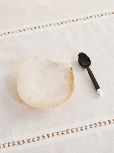  Gohar World   Mother Of Pearl And Horn Caviar Set   Ivory 