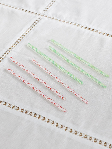  Gohar World   Swizzle Murano Glass Cocktail Sticks   Multi 