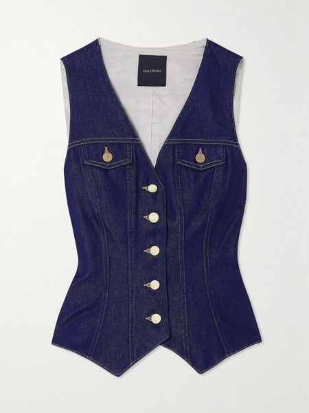  Goldsign   Denim Vest   Dark Denim 