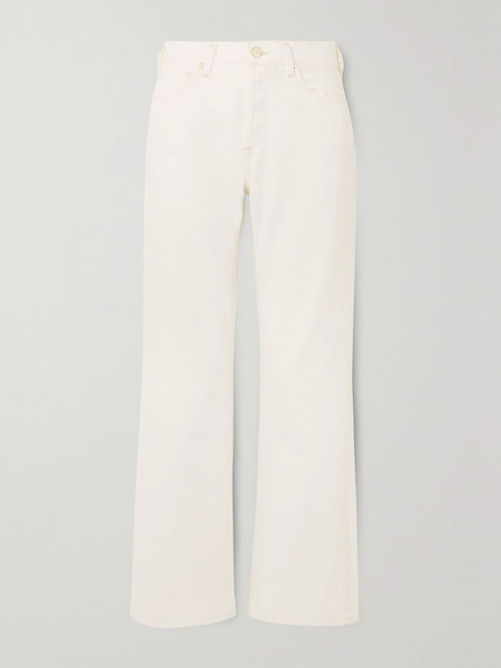 Goldsign   + Net Sustain The Nineties High Rise Bootcut Jeans   White 