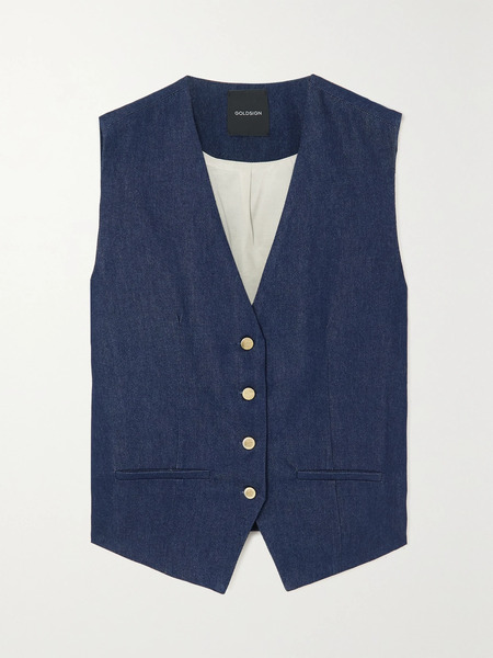  Goldsign   The Wheatley Denim Vest   Blue 