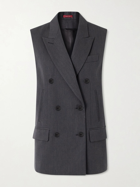  Gucci   Double Breasted Wool Vest   Gray 