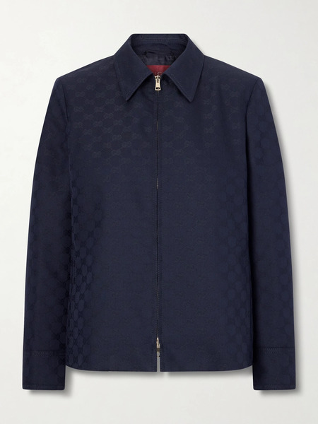  Gucci   Jacquard Twill Jacket   Navy 