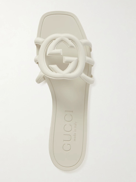  Gucci   Rubber Slides   Light Gray 