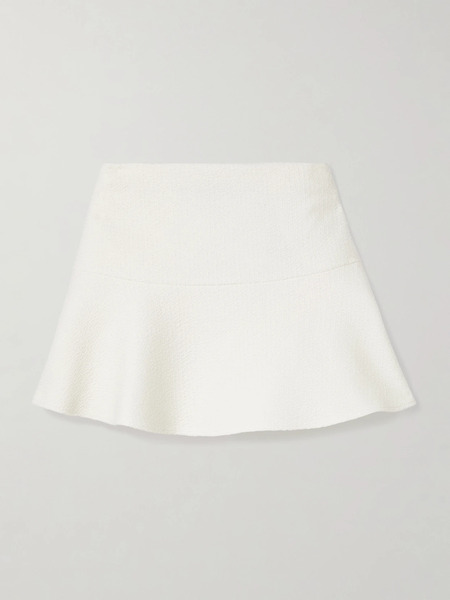  Gucci   Wool Blend Tweed Mini Skirt   Off White 
