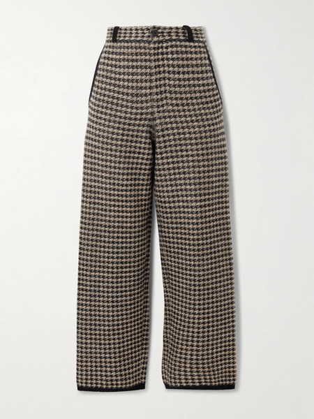  Guest In Residence   Houndstooth Cashmere Pants   Brown 