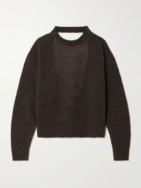  Haikure   Blair Open Back Ribbed Knit Sweater   Brown 
