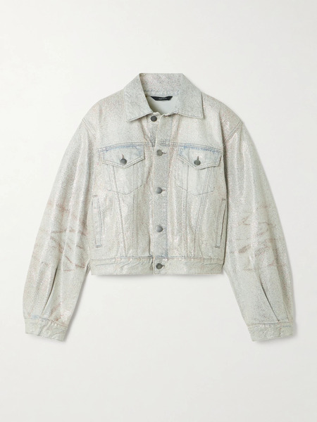  Haikure   Simon Glam Glittered Denim Jacket   Light Denim 