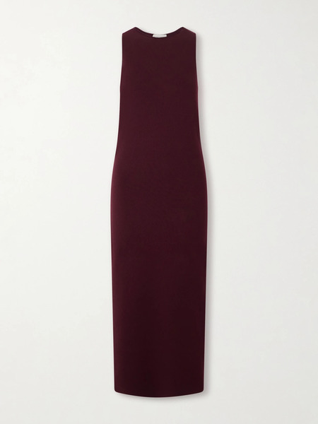  High Sport   Devin Wool Blend Midi Dress   Merlot 