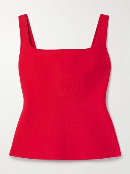  High Sport   Inna Cotton Blend Jacquard Tank   Red 
