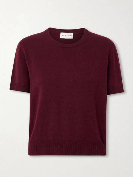  High Sport   Janis Wool Top   Merlot 