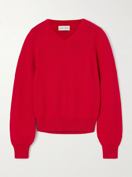  High Sport   Veronica Cotton Sweater   Red 