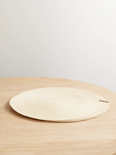  Hunting Season   Set Of Four Woven Iraca Placemats   Beige 