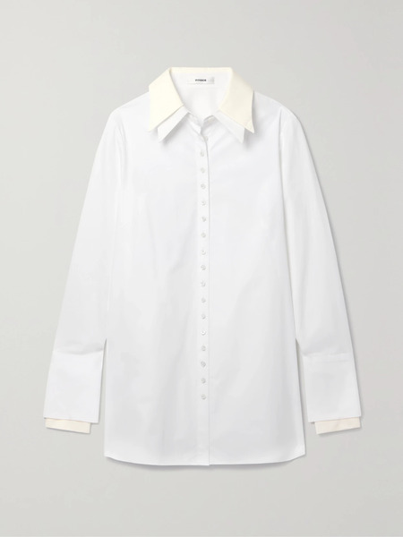  Interior   The Nuno Layered Cotton Poplin Shirt   Cream 