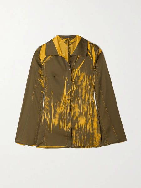  Ioannes   Irene Printed Satin Shirt   Black 