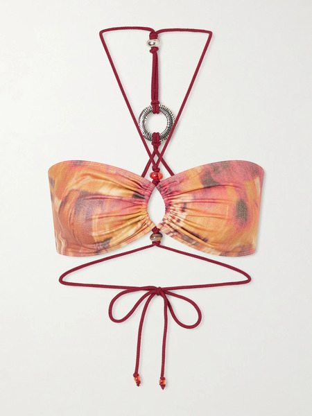  Isabel Marant   Analia Embellished Bikini Top   Orange 