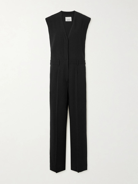  Isabel Marant   Pleated Crepe Jumpsuit   Black 