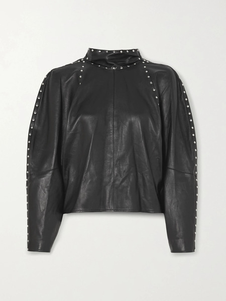  Isabel Marant   Studded Leather Top   Black 