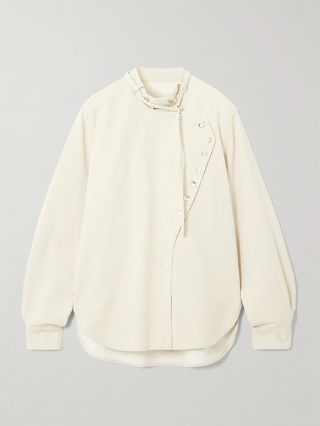  Isabel Marant   Tess Studded Denim Shirt   Off White 