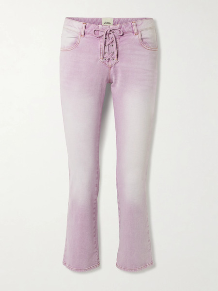  Isabel Marant   Valen Lace Up Flared Jeans   Pink 